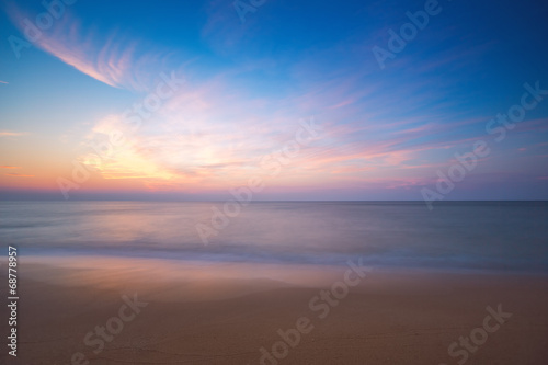 Sunrise over sea  long exposure