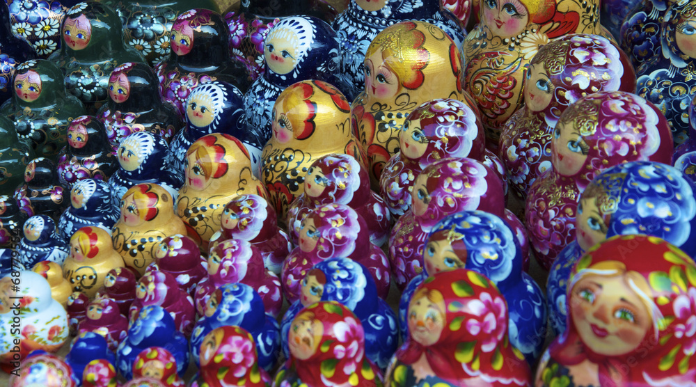 Traditional russian matrioska dolls