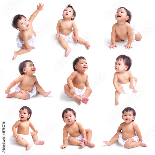 baby isolated on white background