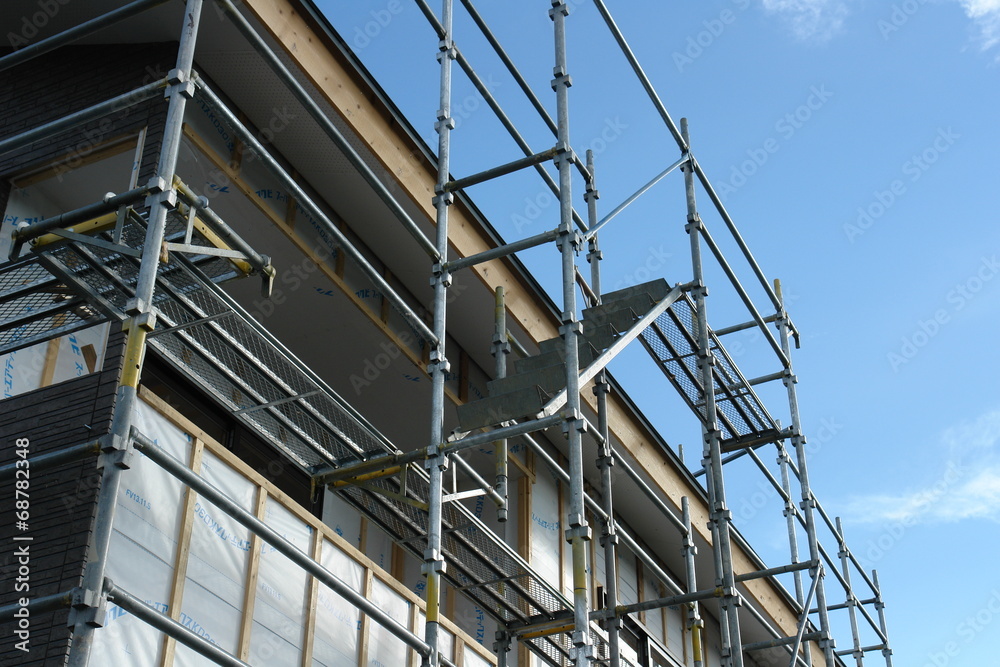 Obraz premium 新築中-ベランダ