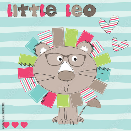little leo vector illustration