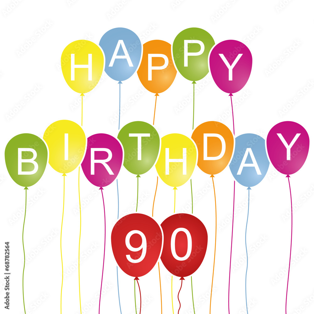 Happy Birthday Karte 90 Happy Birthday Karte 90