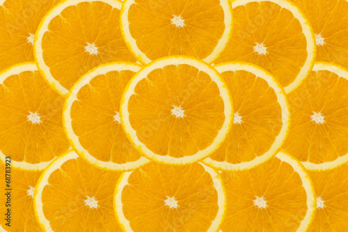 Many slices of orange fruit