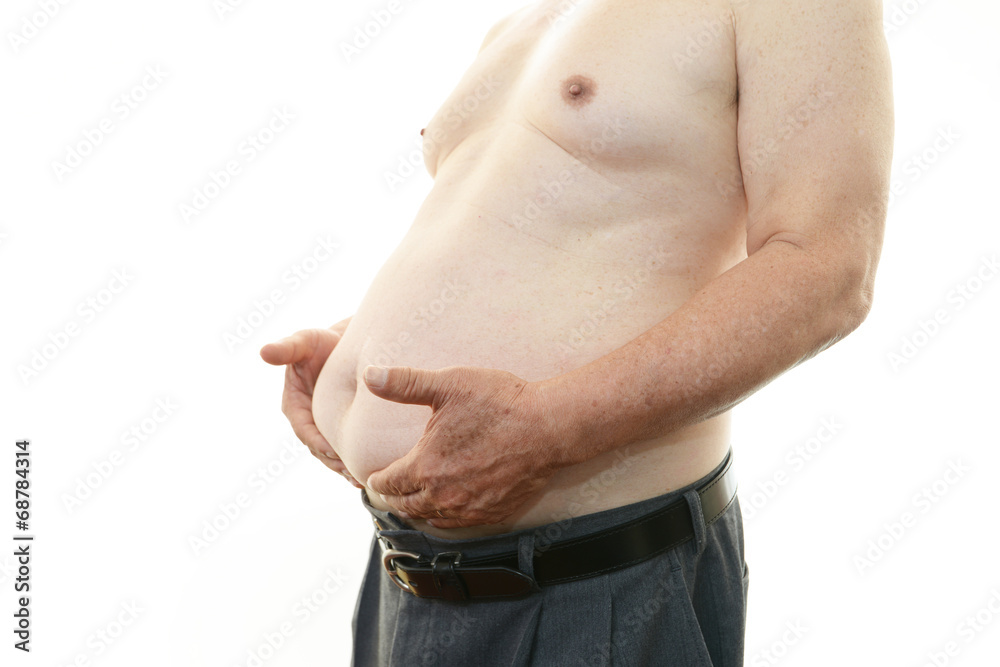 Naklejka premium 肥満気味の男性