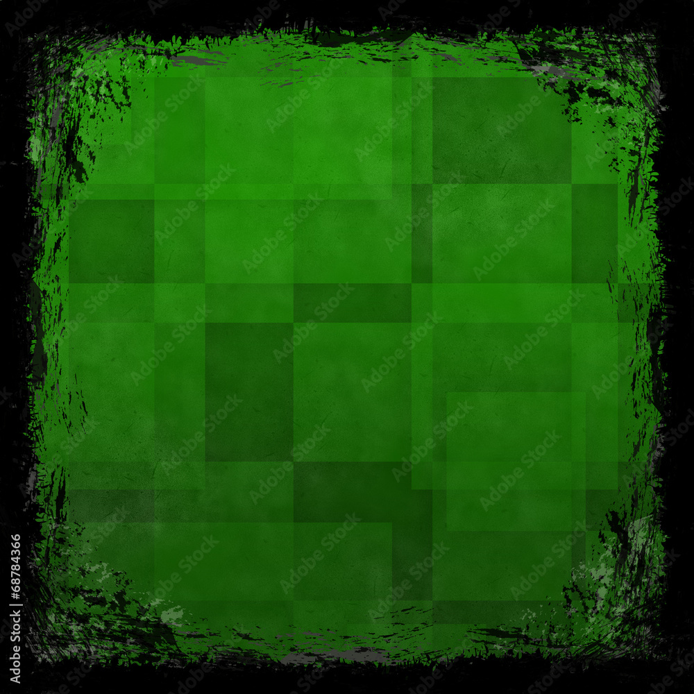 Obraz premium Green grunge background. Abstract vintage texture with frame and