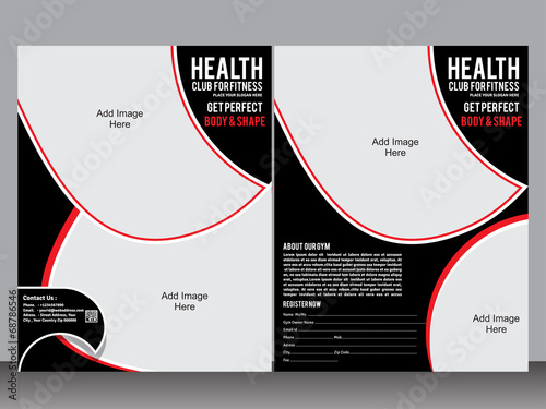 gym designer flyer template