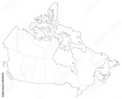 カナダの地図