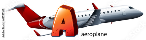 A letter A for aeroplane