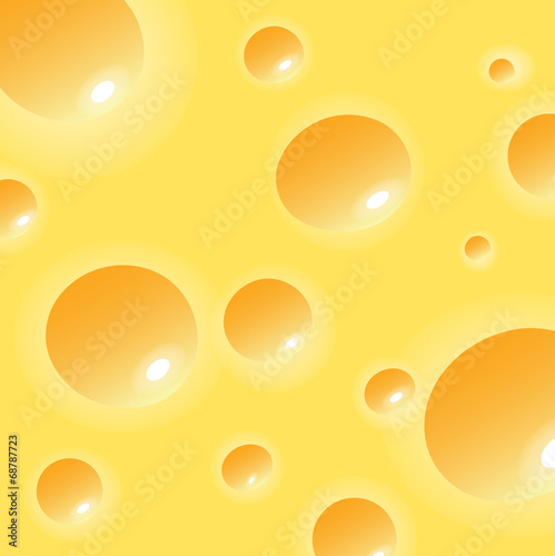 Yellow cheese with wholes texture vector
