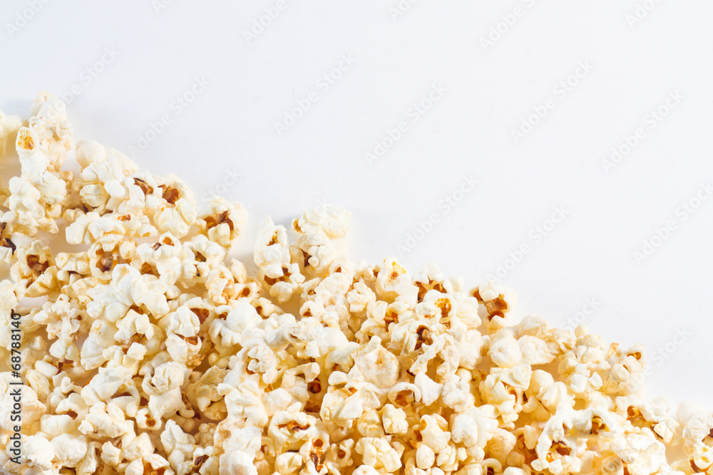 popcorn on white background popcorn on white background