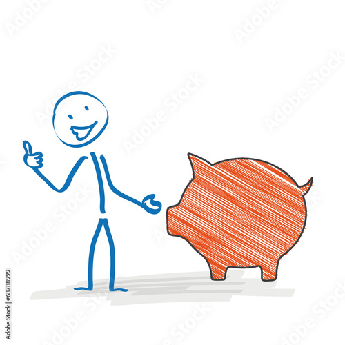 Stickman Piggy Bank Ok