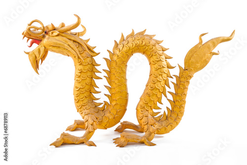GoldenDragon isolated on white background