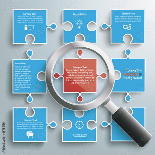 Colored Paper Puzzles Loupe Flowchart