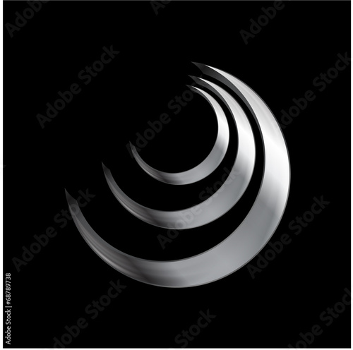 Metallic logo element