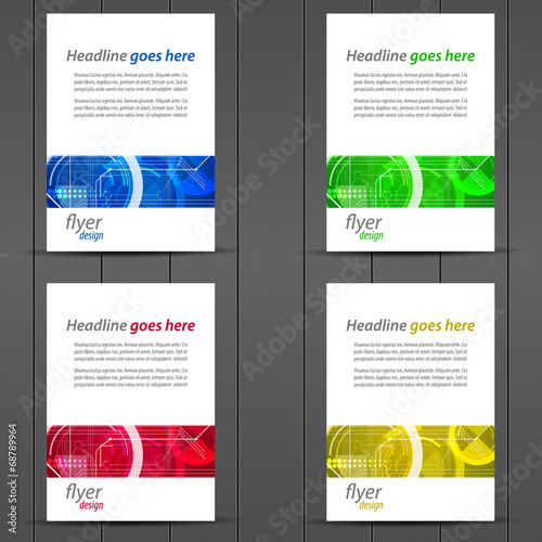 Collection of business flyer template, brochures, cover design