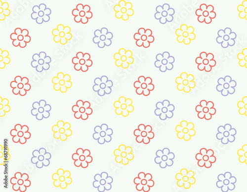 Seamless flower pattern vec...