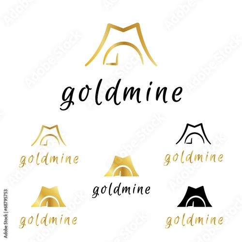 Gold mine logo mock up