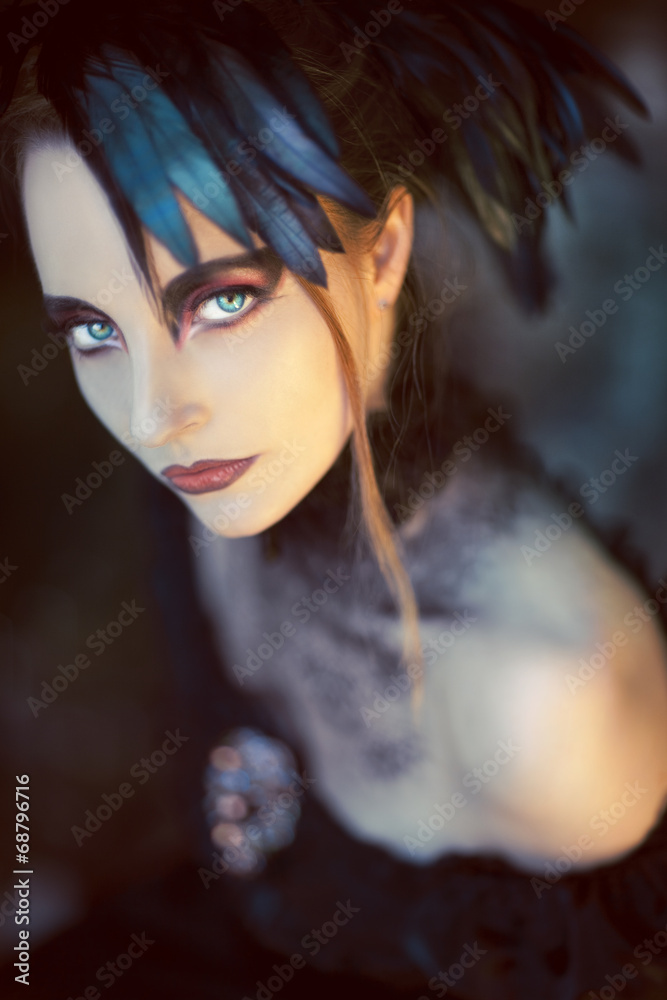 Fototapeta premium Beautiful, romantic gothic styled woman