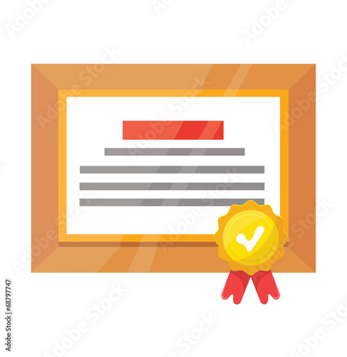 Vector Certificate Flat Icon