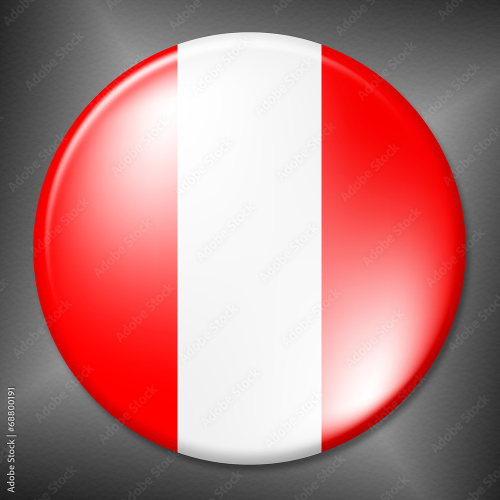 Austrian Badge Shows Waving Flag And Button Austrian Badge Shows Waving Flag And Button
