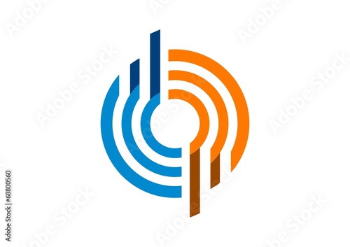 circle, logo, stripe, communication, sphere, globe, connection