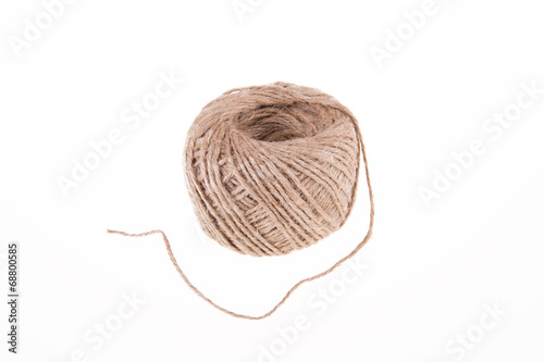 Ball of twine on a white background