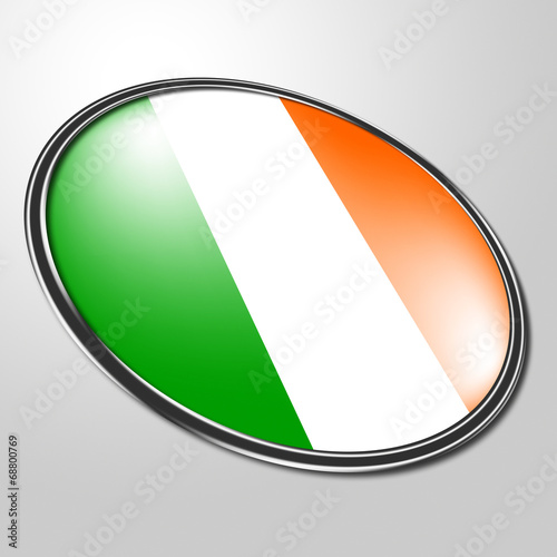 Free Download Irish Badge Means Waving Flag And Button - GFXLoad