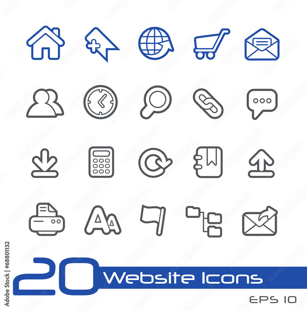 Fototapeta premium Website Icons // Line Series