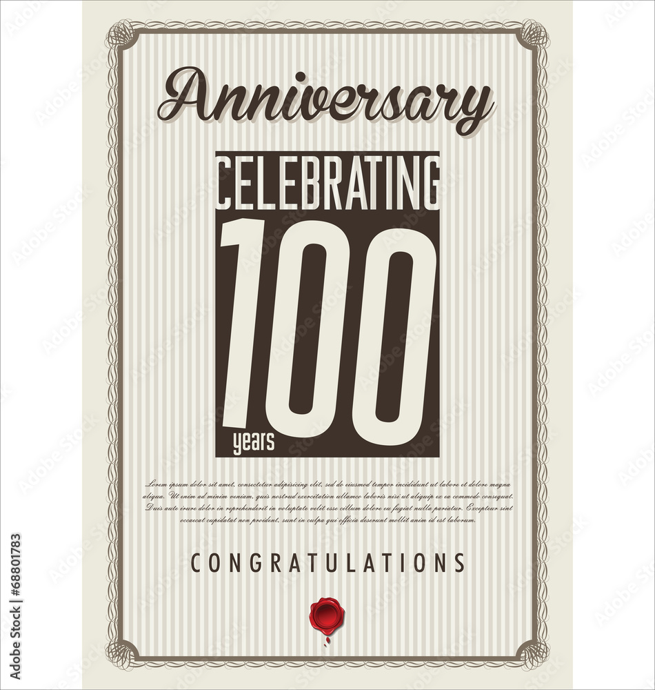 Anniversary retro background Anniversary retro background