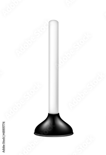 Plunger with white handle