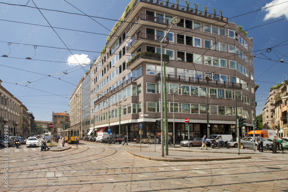 Milan street - tram wires