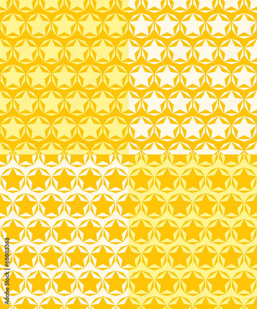 Set of seamless patterns of stars.