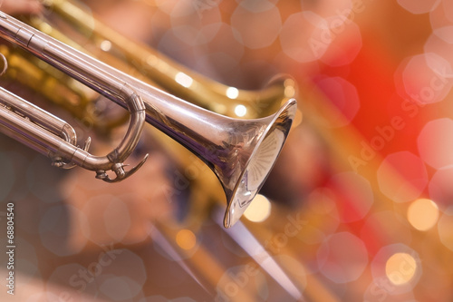 Photography Detail of trumpet closeup