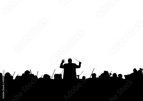 Symphony Orchestra in the form of a silhouette photo