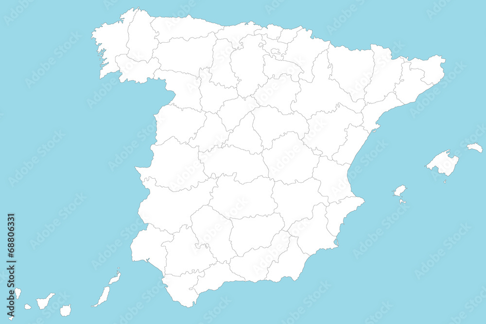 Fototapeta premium Mapa Hiszpanii