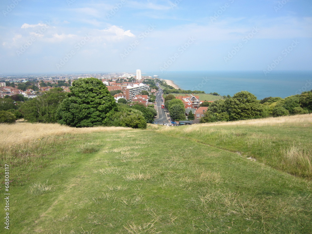 Eastbourne England from South Downs