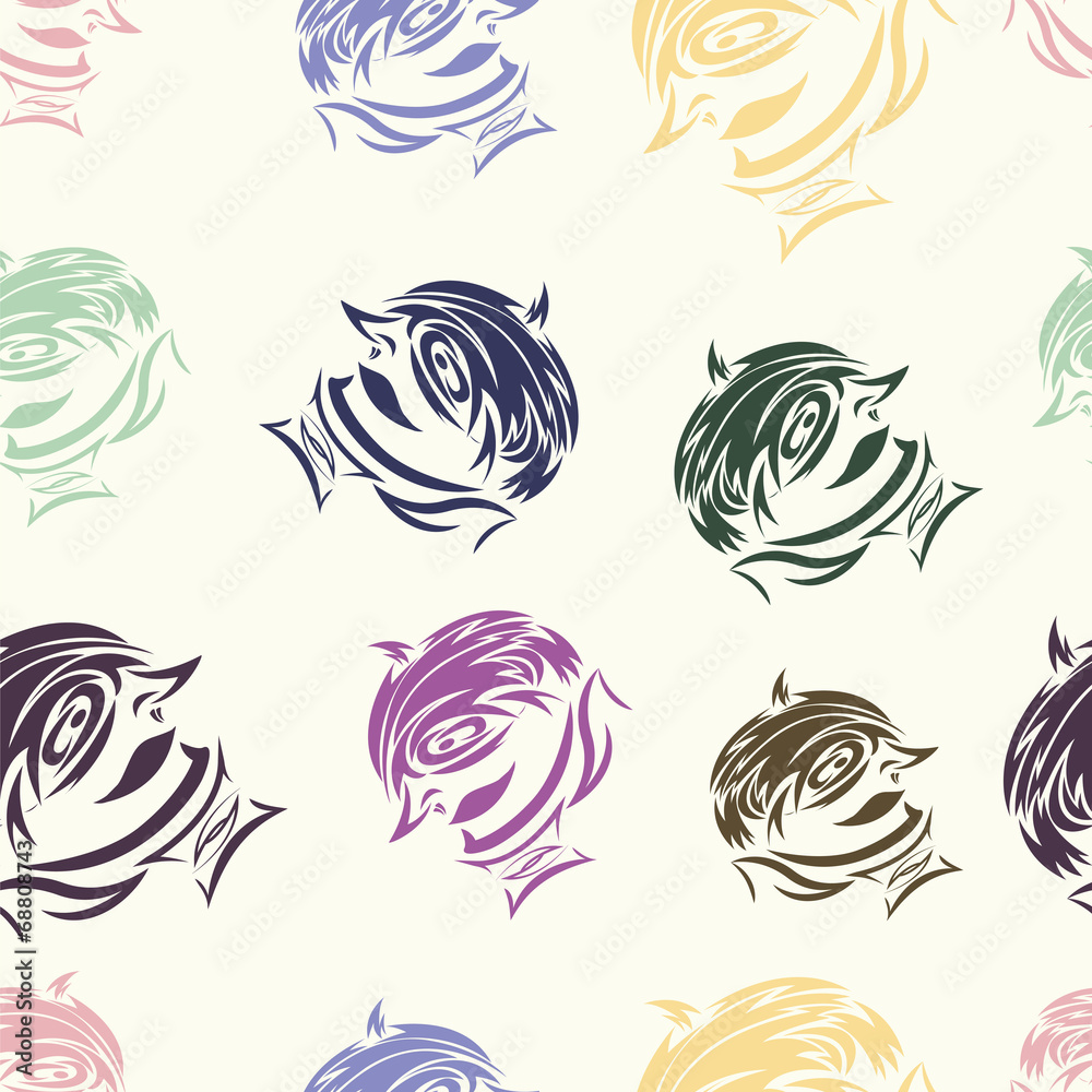 Seamless texture with abstract persons 2 Seamless texture with abstract persons 2