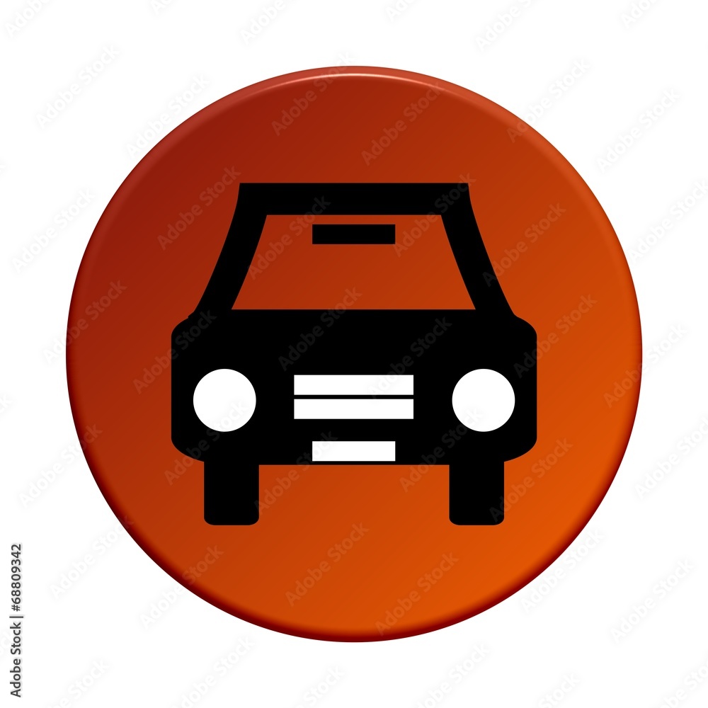 Button rund: Auto Button rund: Auto