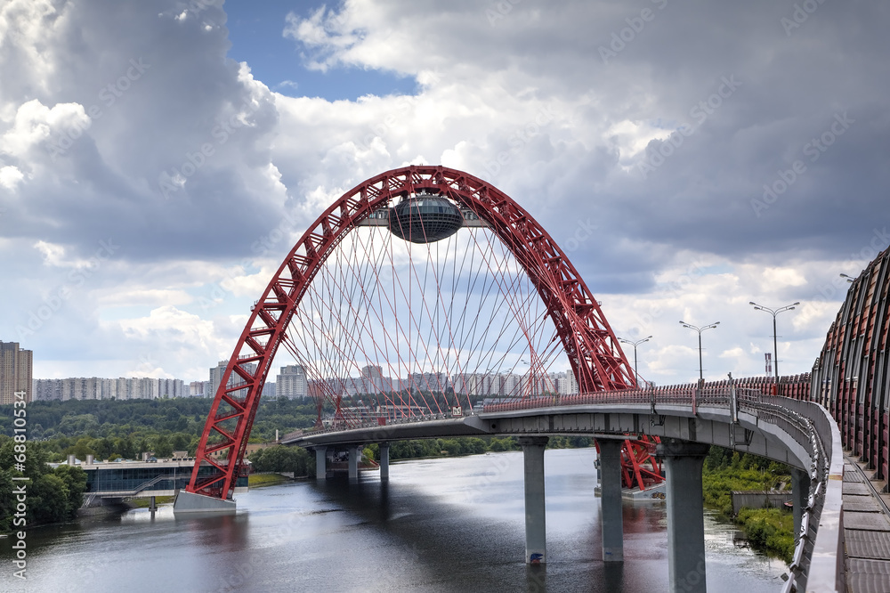 Obraz premium Zhivopisny (Picturesque) Bridge. Moscow, Russia