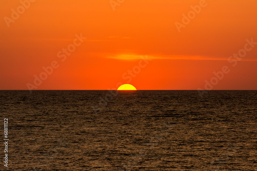 Fototapeta Naklejka Na Ścianę i Meble -  Orange Sky At Sun Rise Over The Black Sea