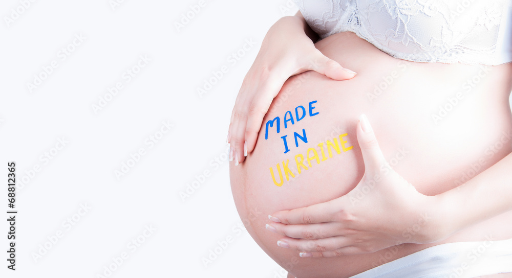 Pregnant belly with