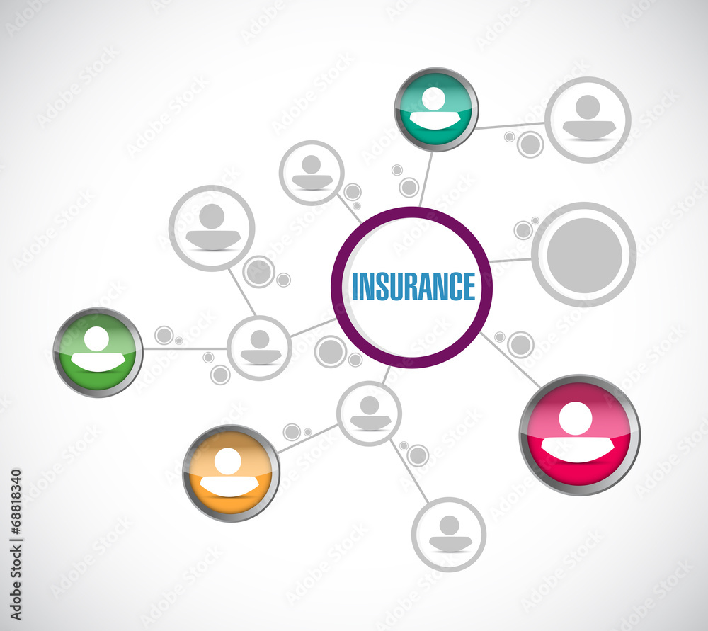 insurance network illustration design insurance network illustration design