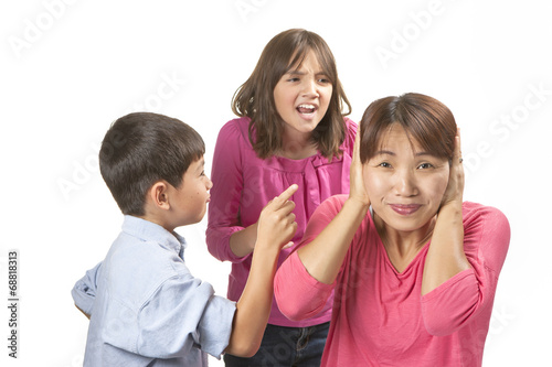 Εκτύπωση καμβά Frustrated from nagging kids.