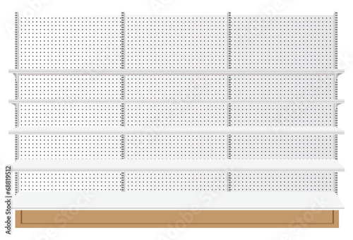 Supermarket shelf. Vector. illustration