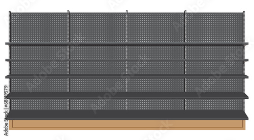 Supermarket shelf. Vector. illustration