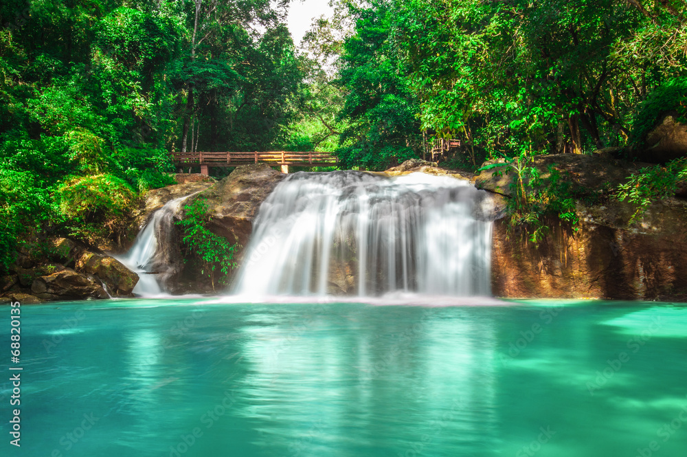 Waterfall at Mae Sa waterfall national park in Mar Rim, Chiang M