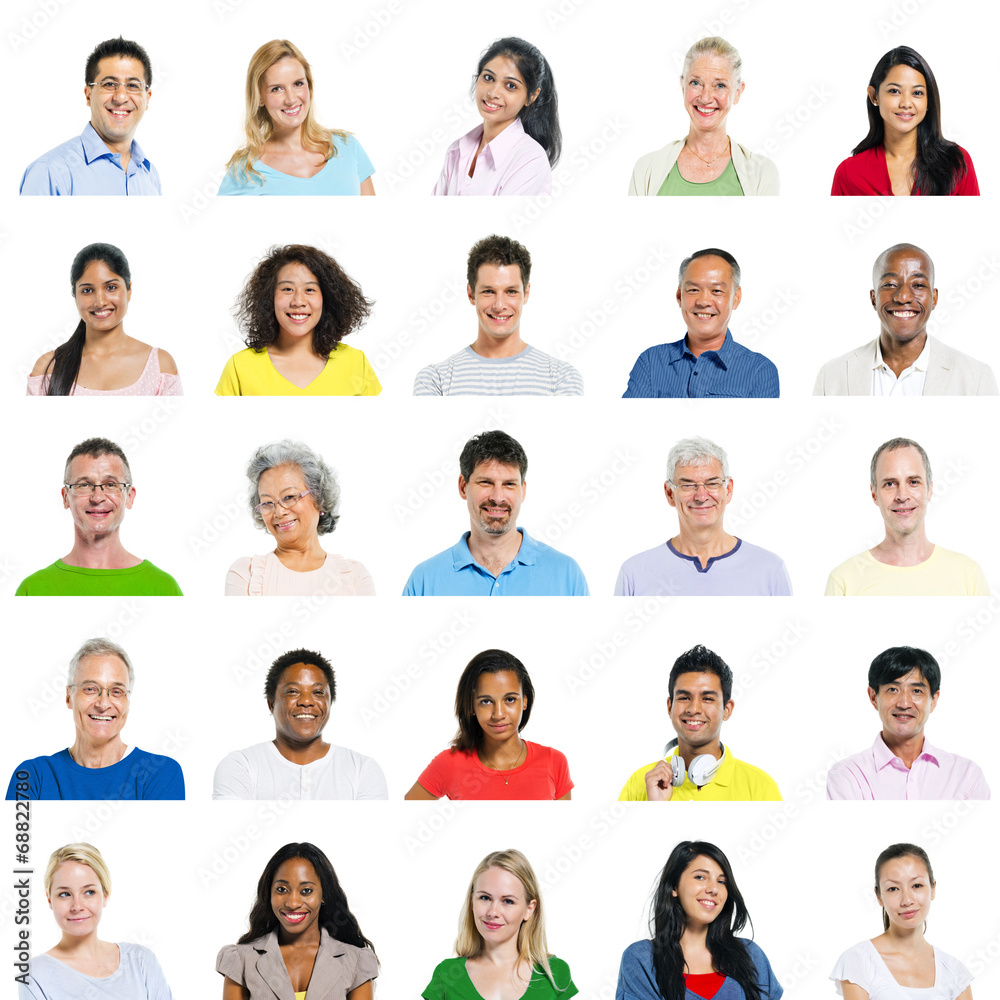 Multiethnic Group Of People Expressing Positivity Multiethnic Group Of People Expressing Positivity
