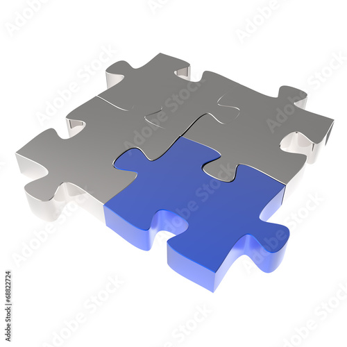 3d puzzles partnership as concept