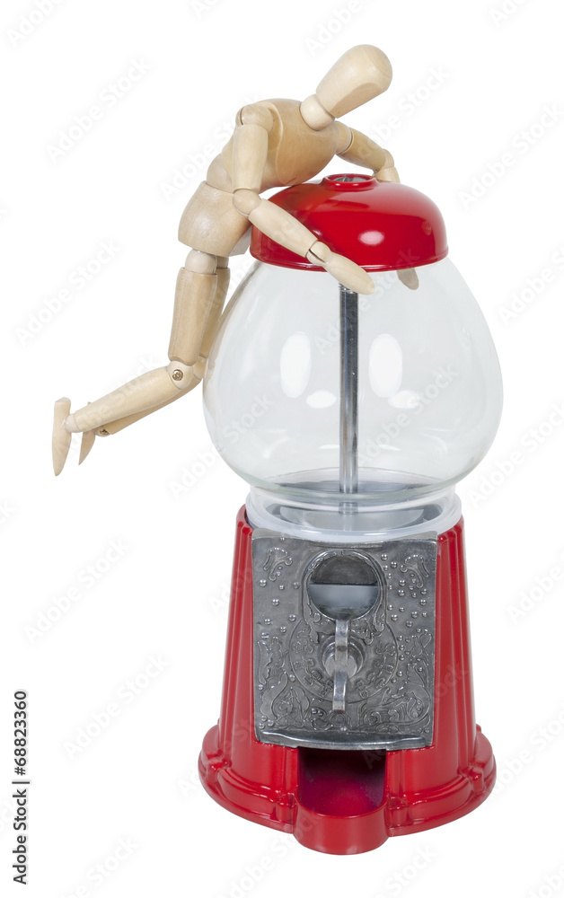 Fototapeta premium Trying to Open Gumball Machine