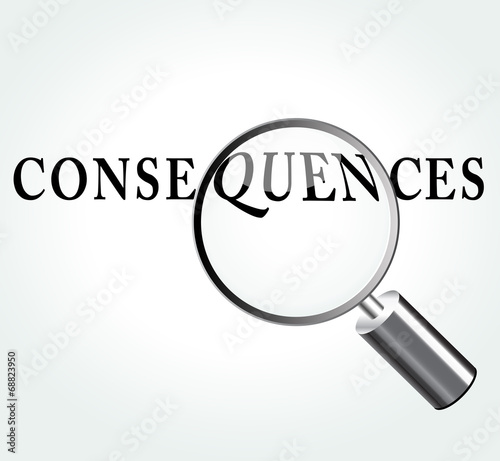 Vector consequences concept illustration